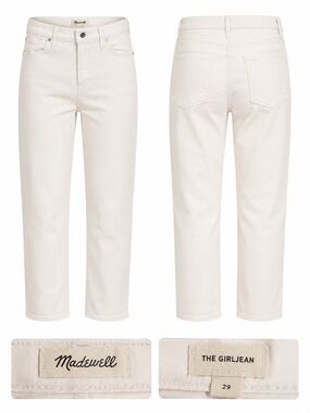 Madewell The Girlfriend Jeans in Off-White/Cream
